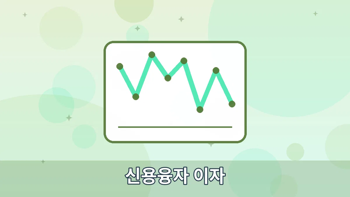 신용융자 이자 안내 이미지