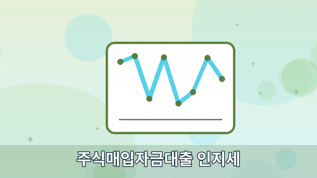주식매입자금대출 인지세 안내 이미지