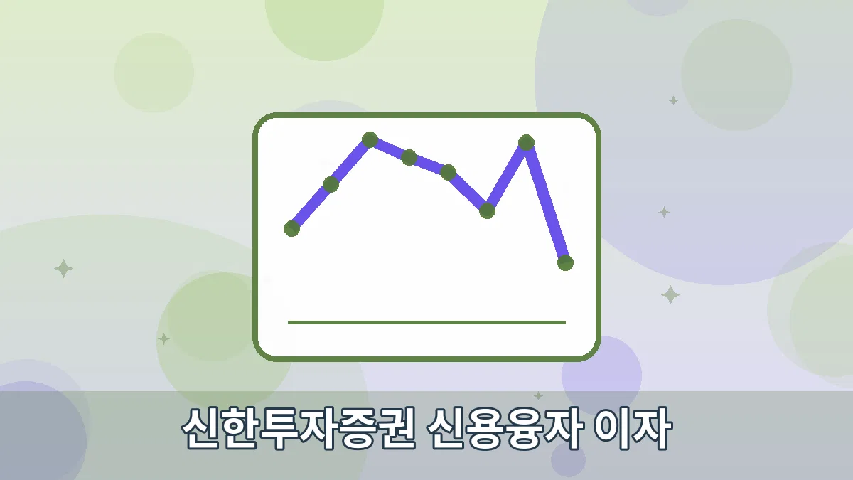 신한투자증권 신용융자 이자 안내 이미지
